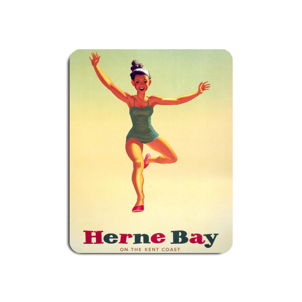 Herne Bay Girl in Green Costume - Mouse Mat