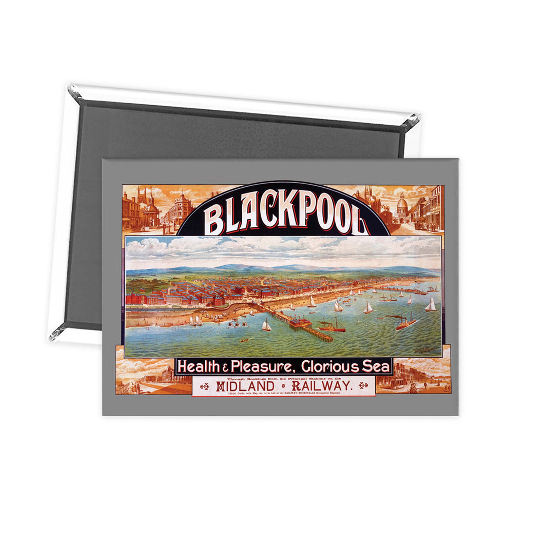 Blackpool Railway Poster Fridge Magnet