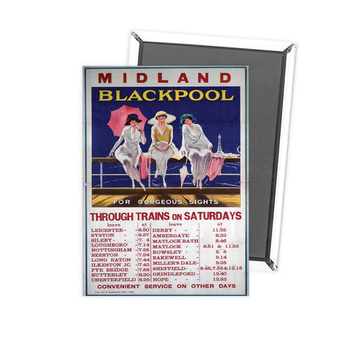 Blackpool Railway Poster Fridge Magnet