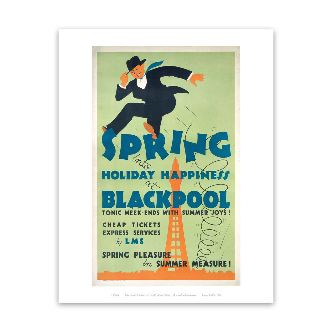 Blackpool, Holiday Happiness Art Print
