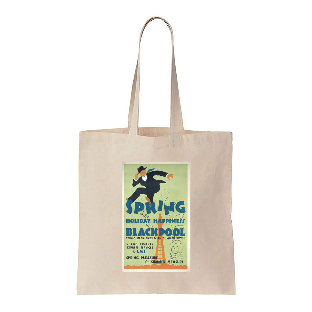 Blackpool, Holiday Happiness - Canvas Tote Bag