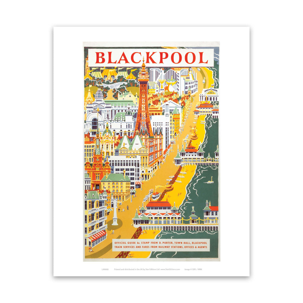 Blackpool from the air Art Print