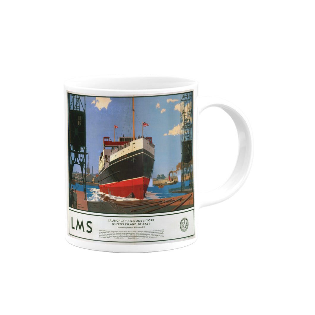 Launch of TSS Duke of York, Quee's Island - Belfast Mug