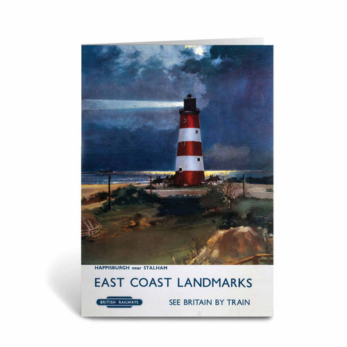 East Coast Landmarks - Happisburgh Lighthouse Greeting Card