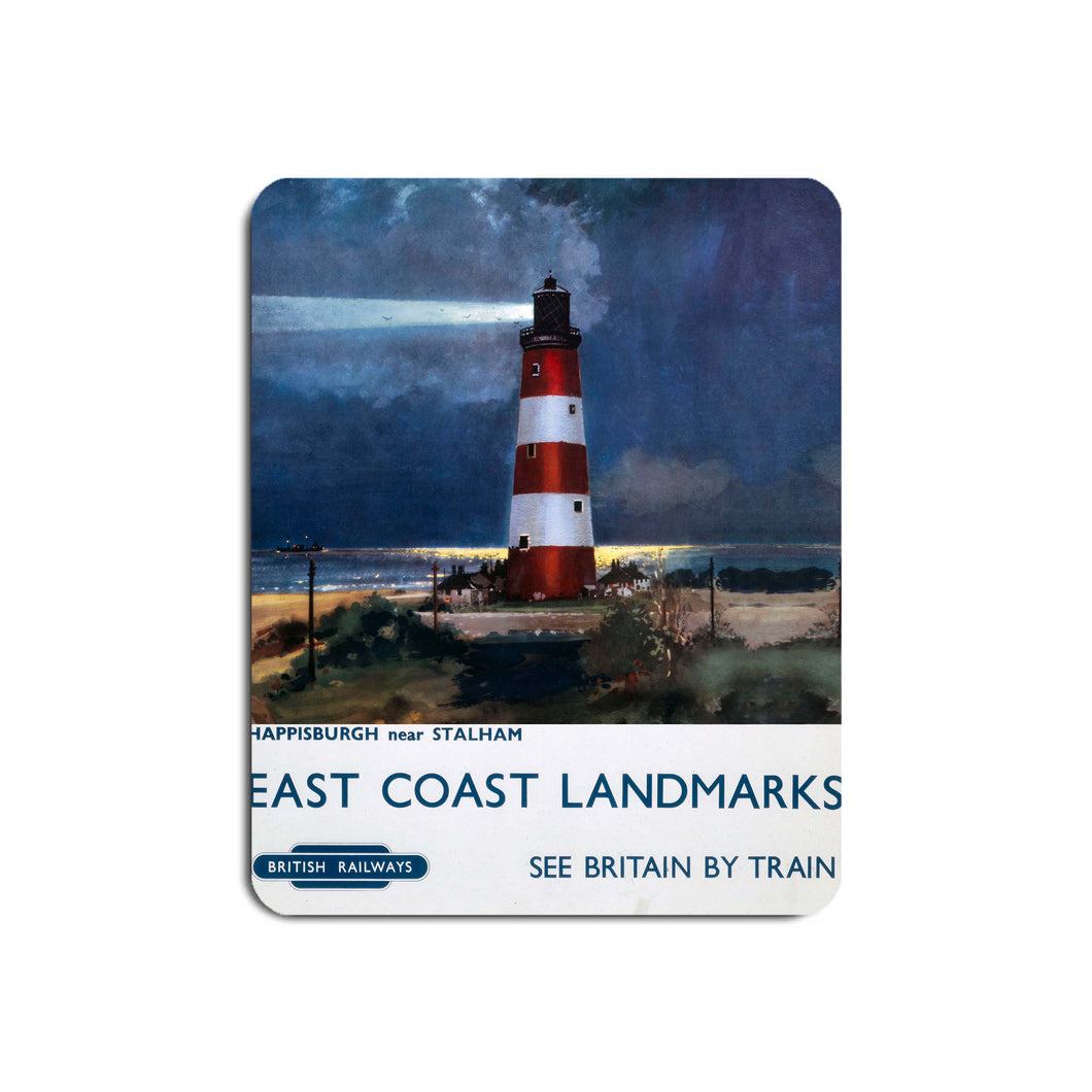 East Coast Landmarks - Happisburgh Lighthouse - Mouse Mat