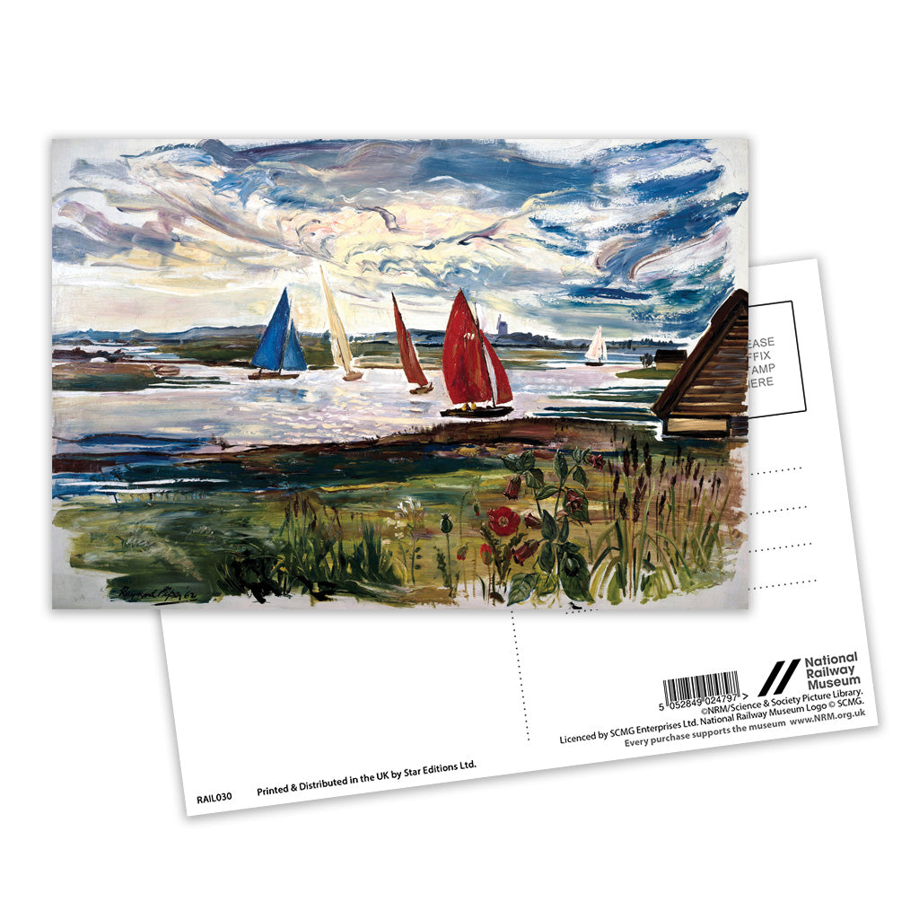 Norfolk Sailing Boats Postcard Pack of 8