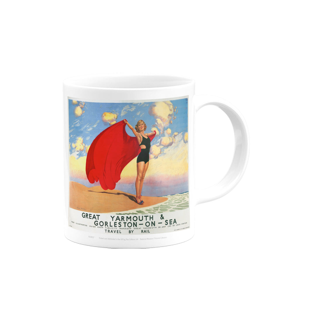 Great Yarmouth Girl with Red Blanket Mug