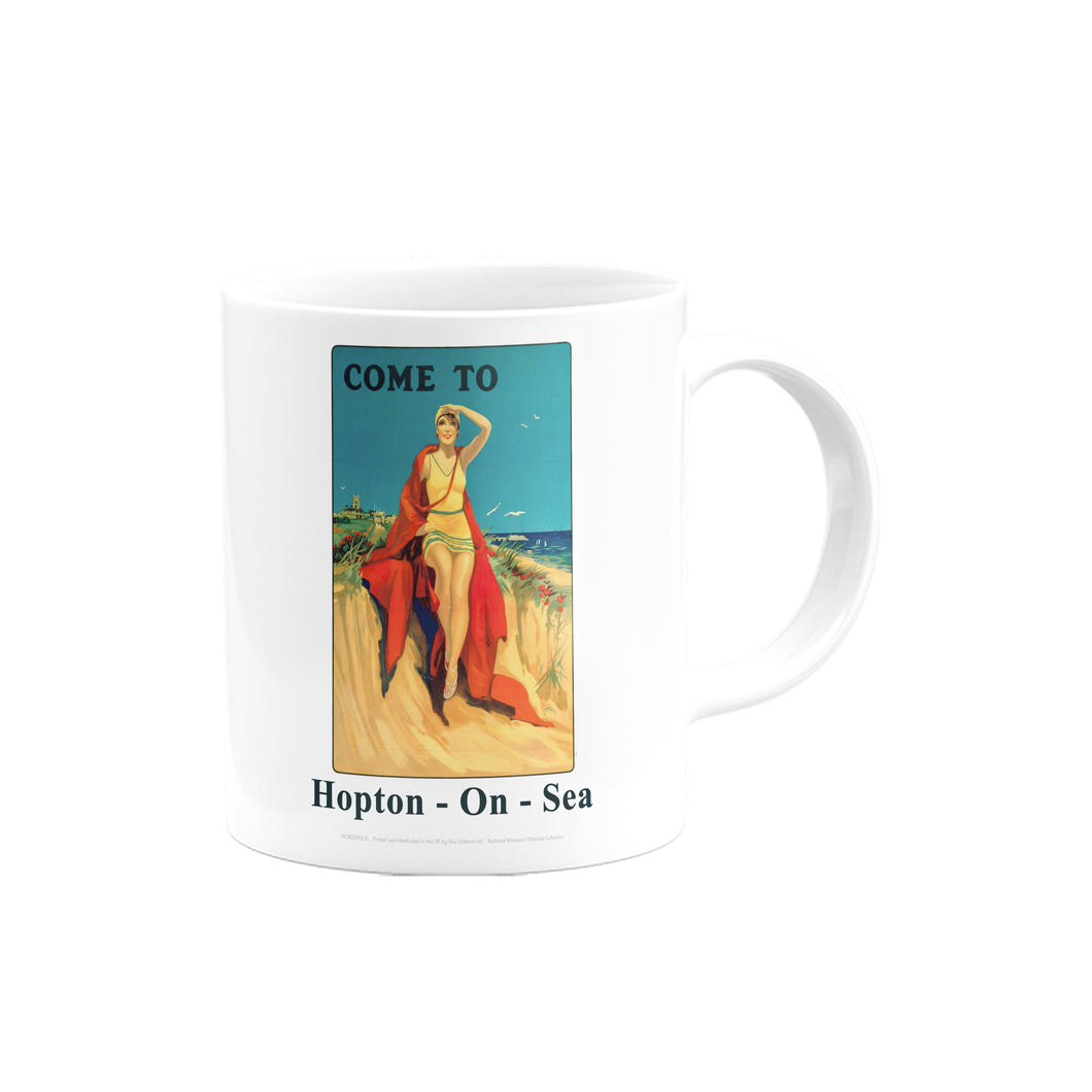 Hopton-on-sea Girl with Red Blanket Mug