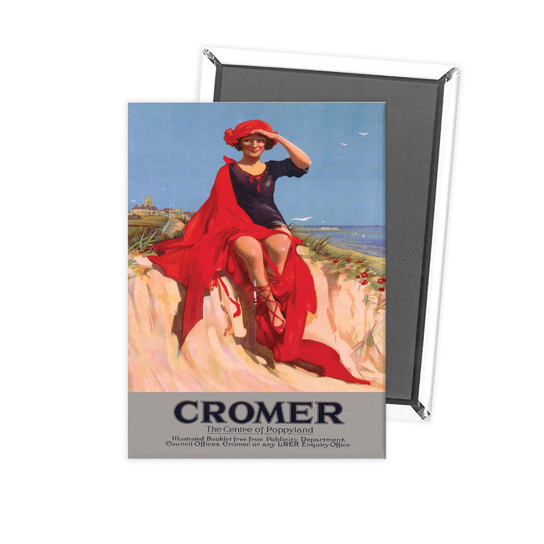 Cromer Girl with Red Material Fridge Magnet