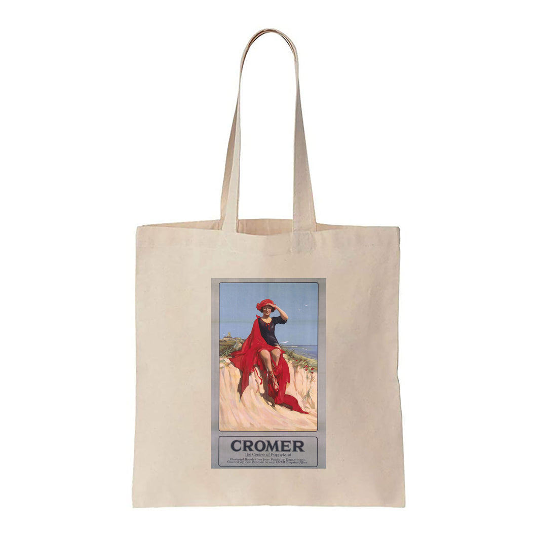Cromer Girl with Red Shoes - Canvas Tote Bag