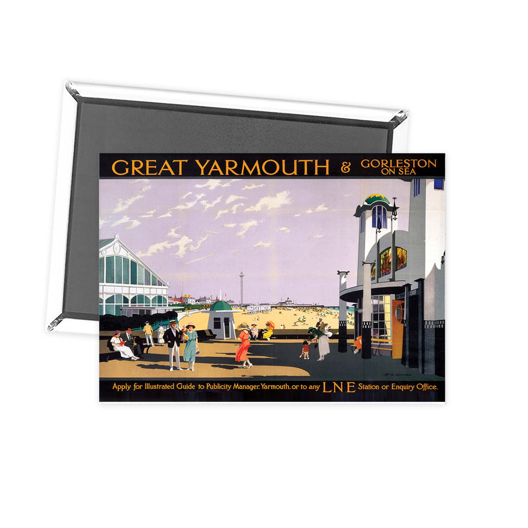 Great Yarmouth sea front Fridge Magnet