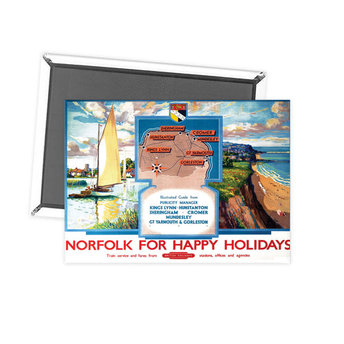 Norfolk for Happy Holidays Fridge Magnet