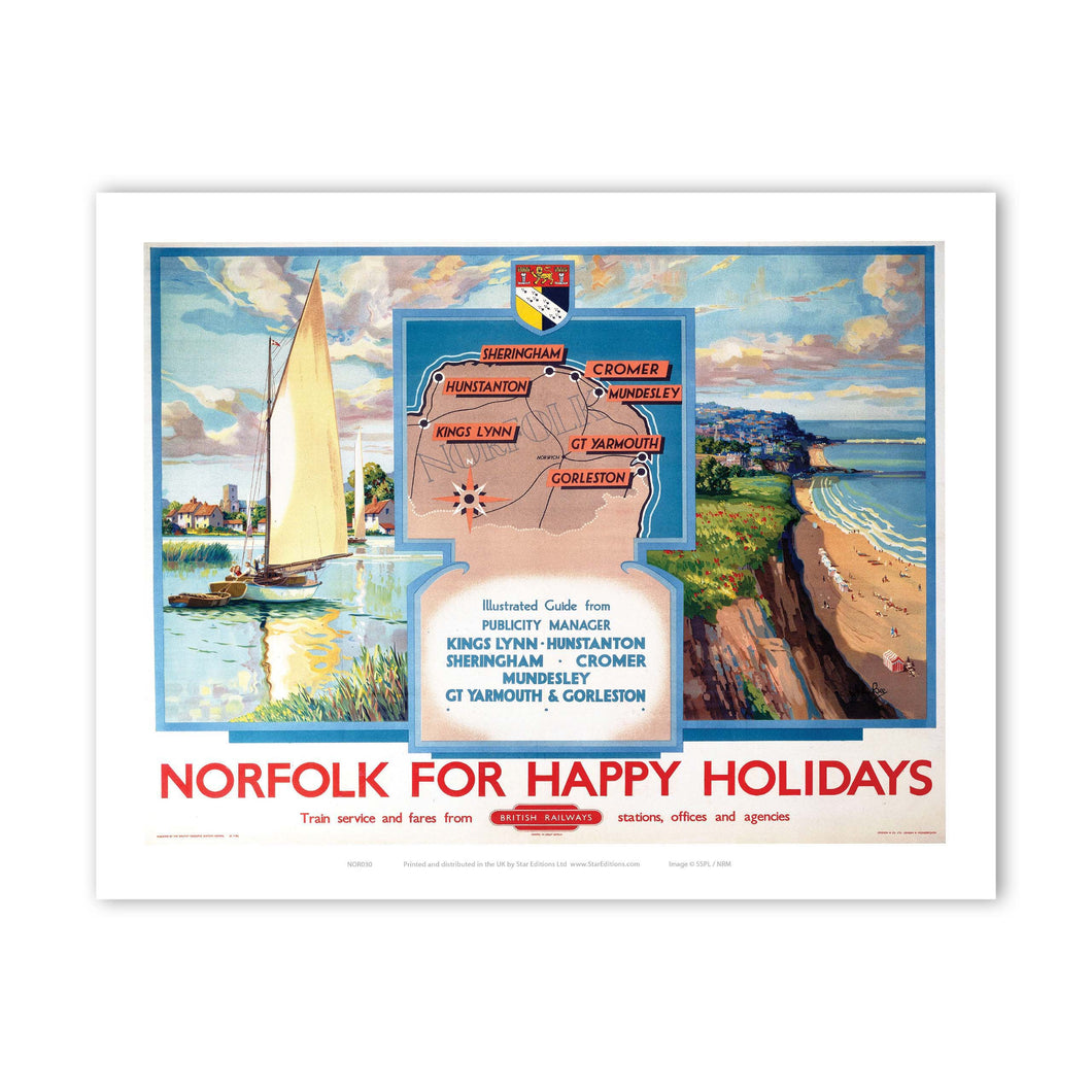 Norfolk for Happy Holidays Art Print