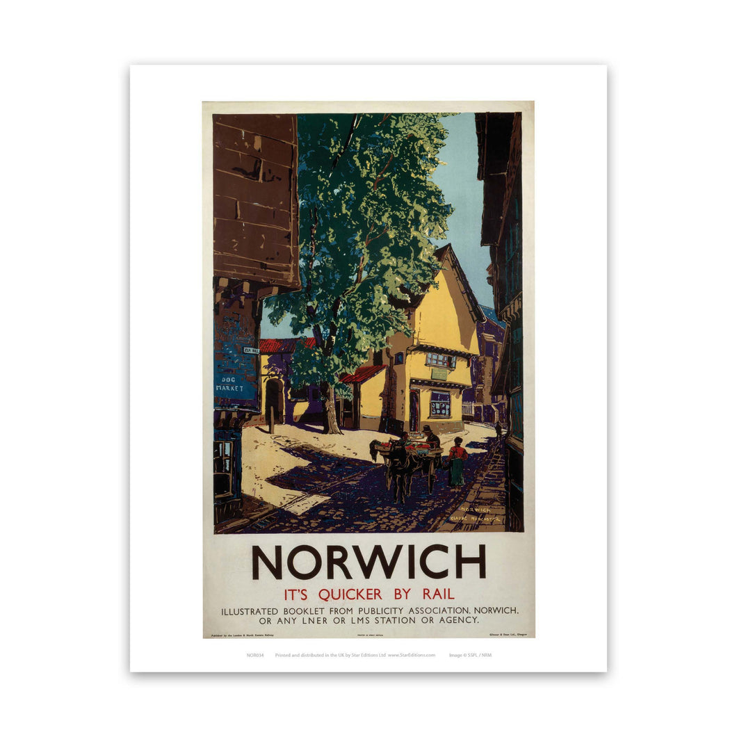 Norwich Horse and Cart Art Print