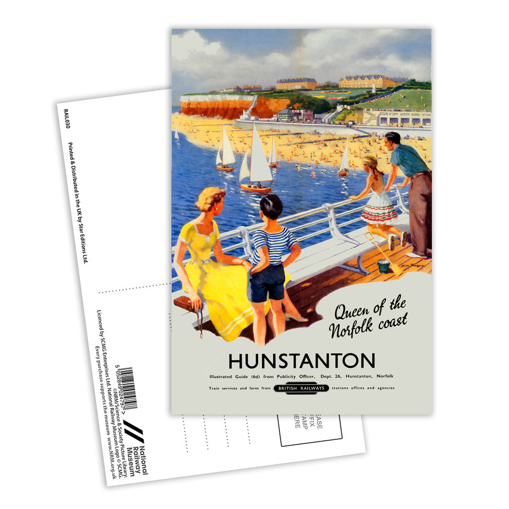 Hunstanton Queen of the Norfolk Coast Postcard Pack of 8
