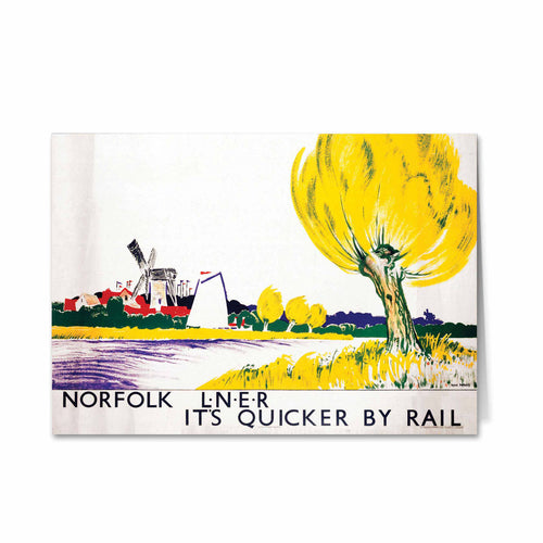 Norfolk Big Yellow Tree Greeting Card