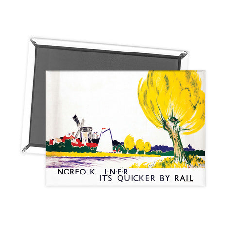 Norfolk Big Yellow Tree Fridge Magnet