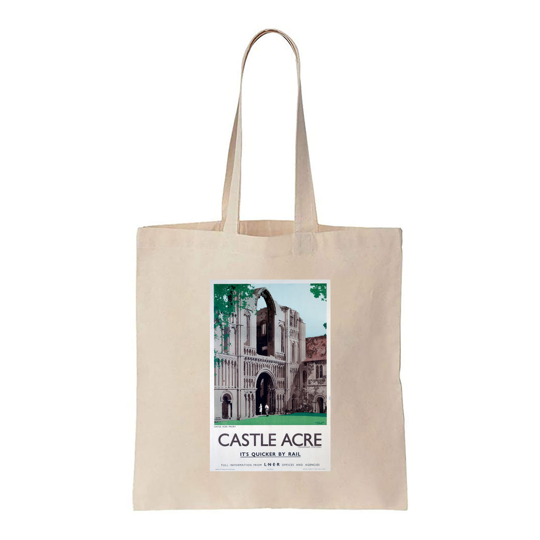 Castle Acre, It's Quicker By Rail - Canvas Tote Bag