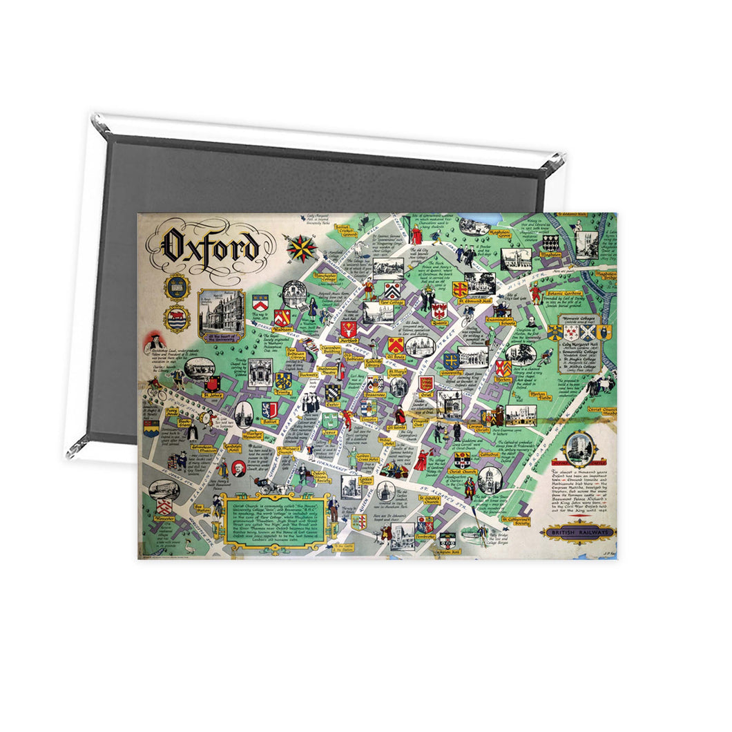 Oxford Map Fridge Magnet