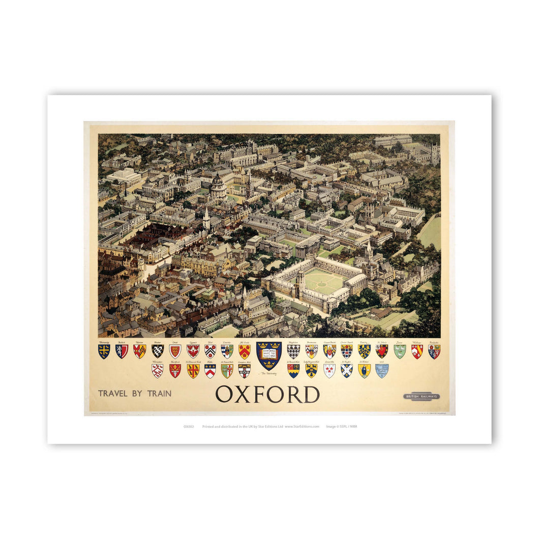Oxford View from Air Art Print