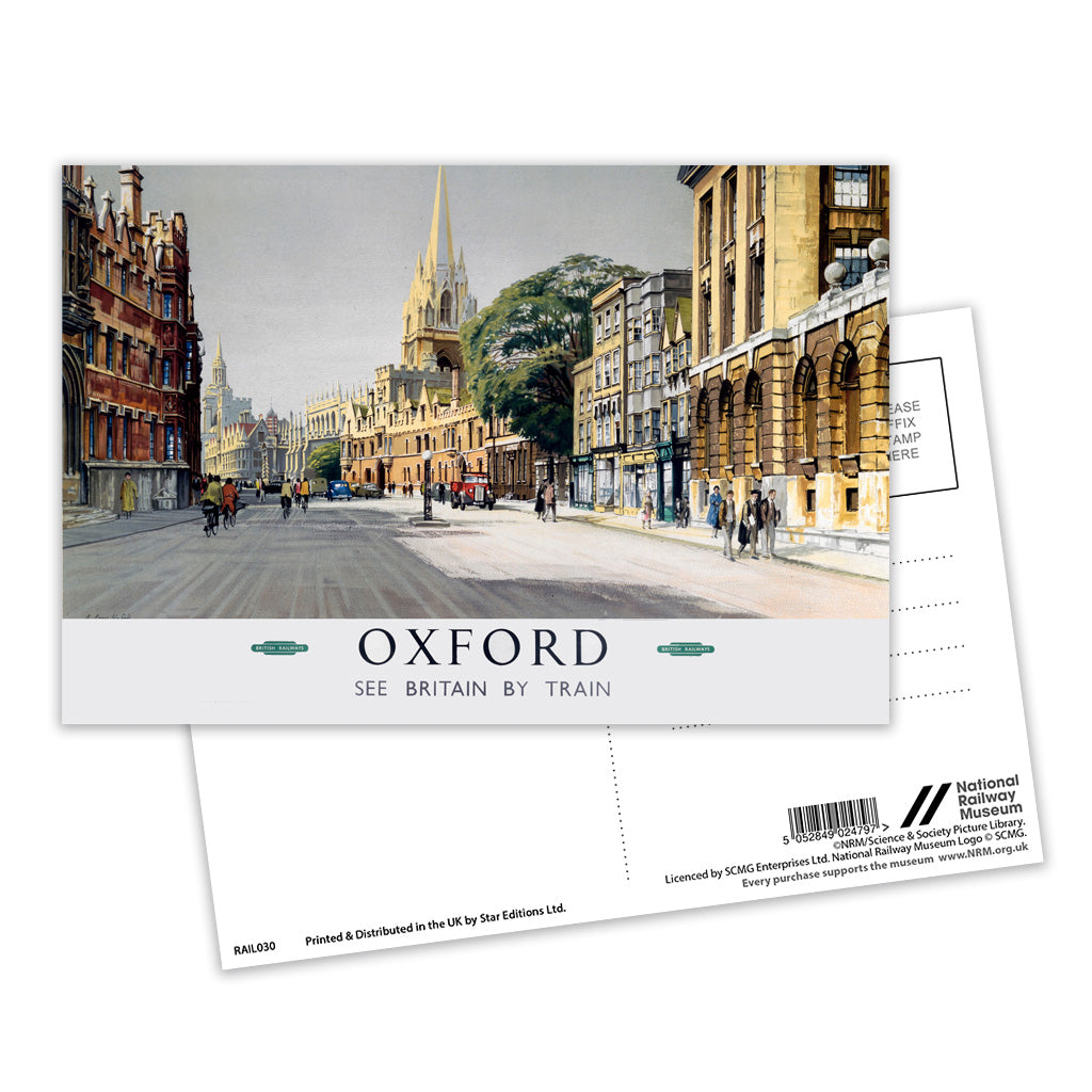 Oxford Middle of Road Postcard Pack of 8