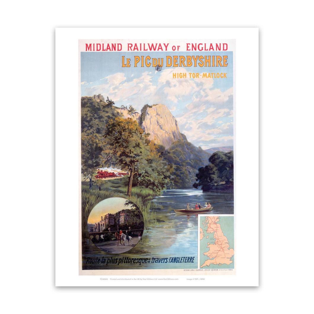 Midland Railway of England - Le Pic du Derbyshire Art Print
