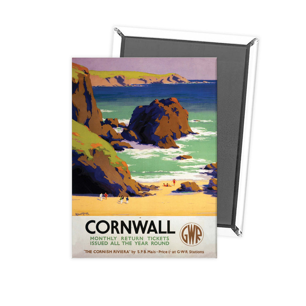Cornwall Rocky Beach Fridge Magnet