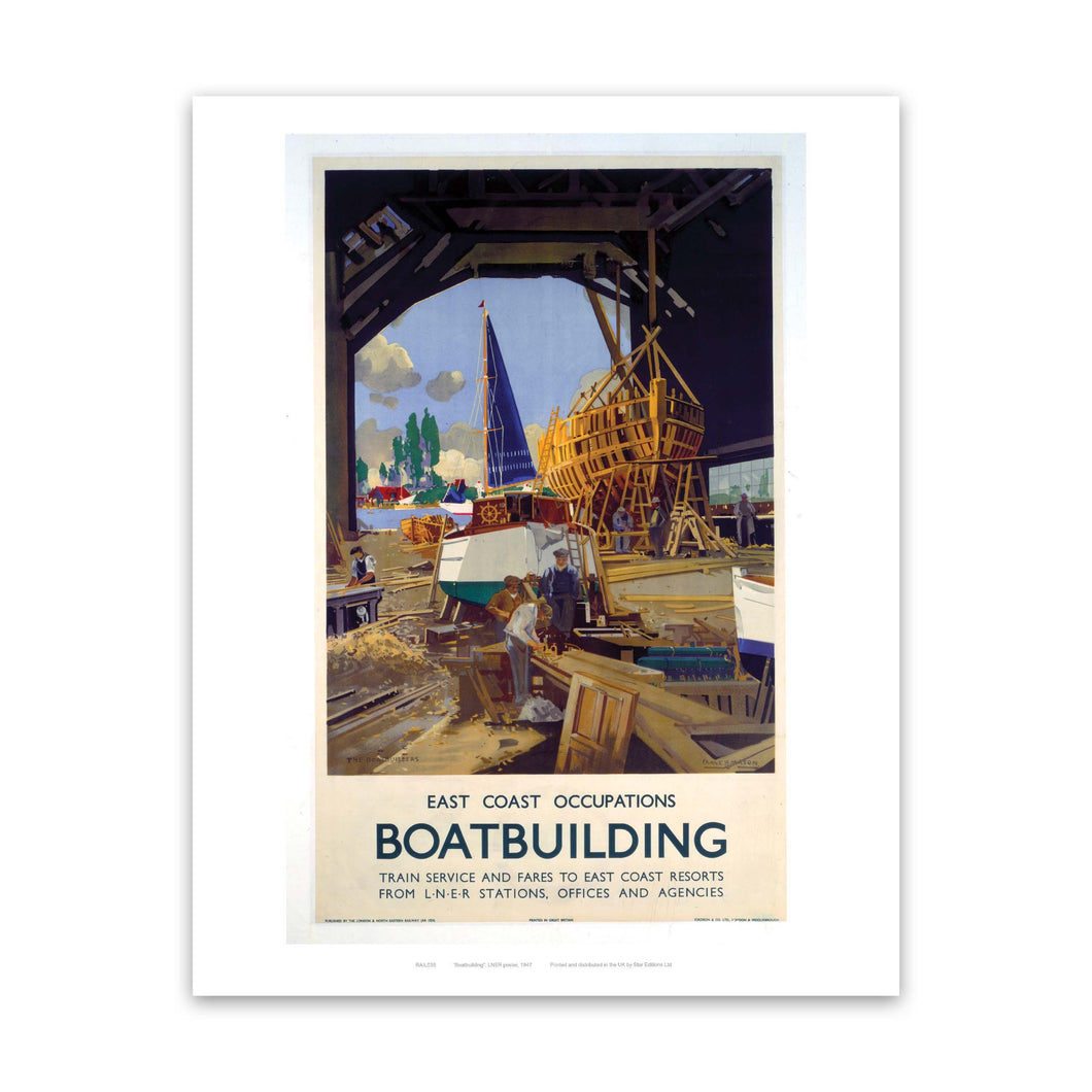 Boat Building - East Coast Occupations Art Print