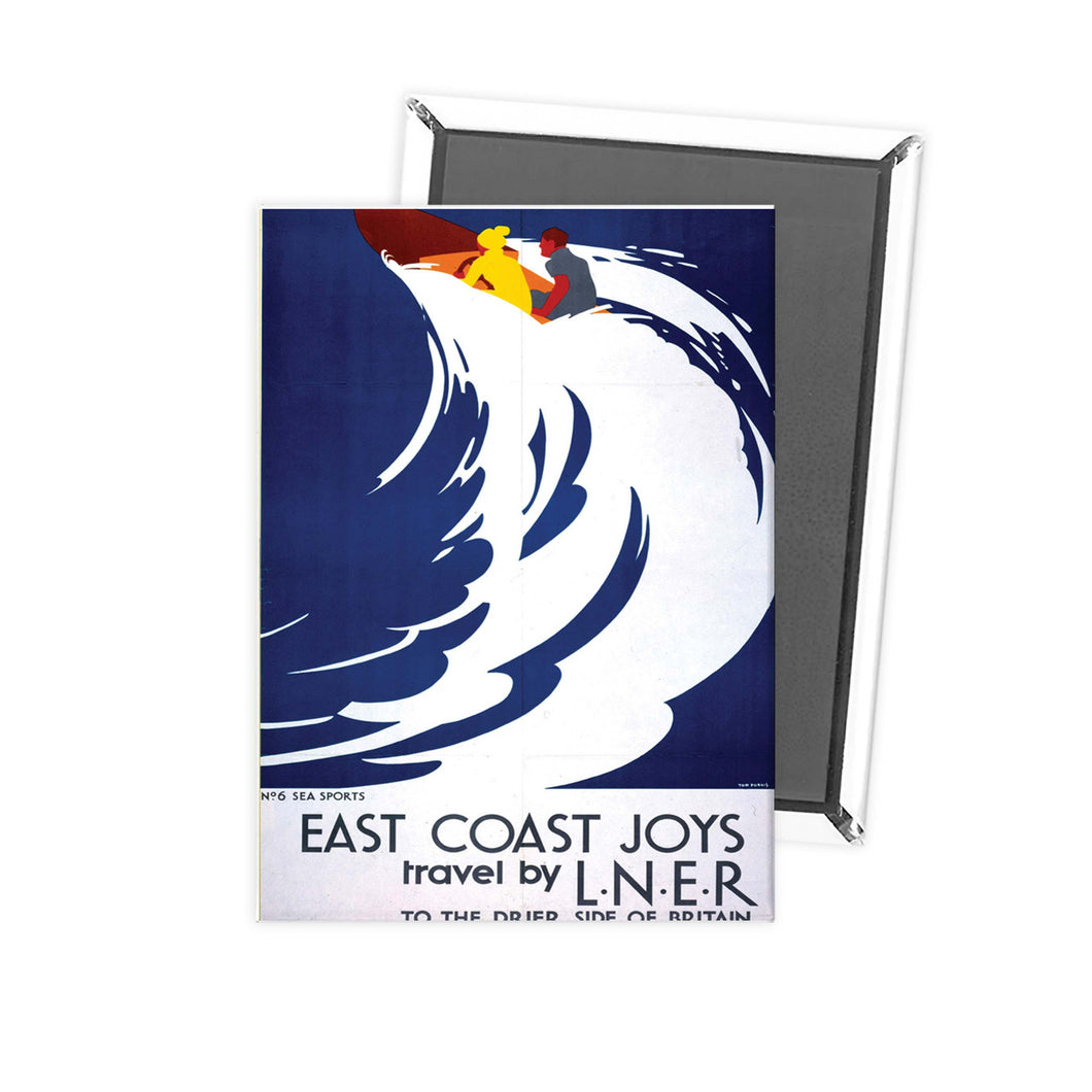 Railway Poster -East Coast Joys - RAIL037 Fridge Magnet