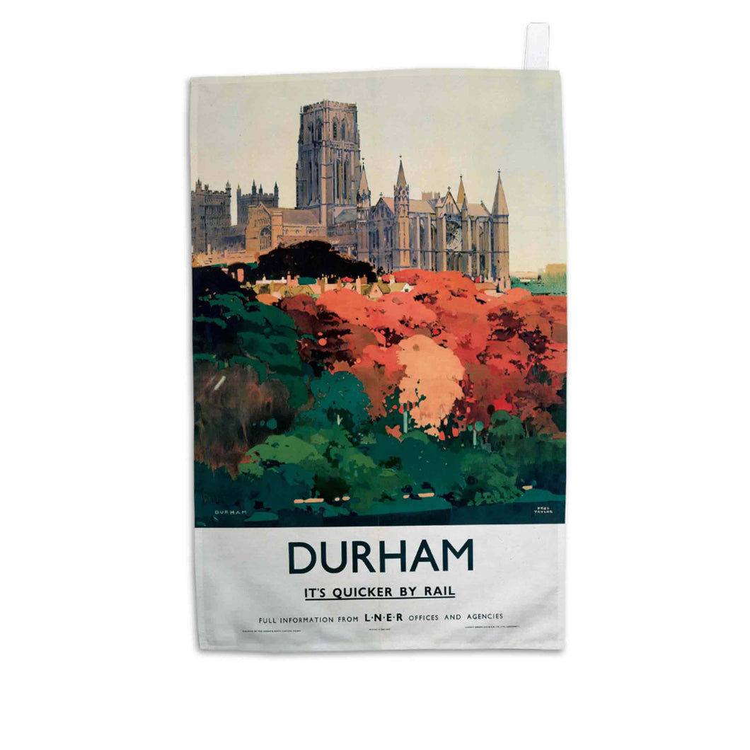 Durham - Trees and Cathedral - Tea Towel