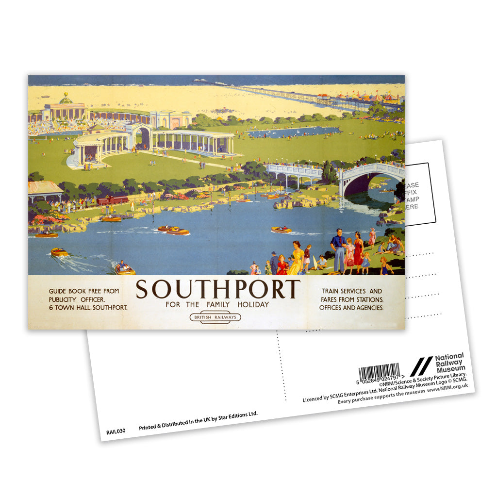 Southport for the Family Holiday Postcard Pack of 8