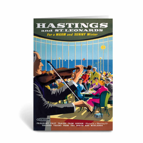Hastings and St Leonards, Warm and Sunny Winter Greeting Card