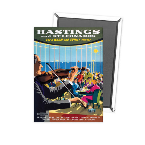 Hastings Violin Player Fridge Magnet