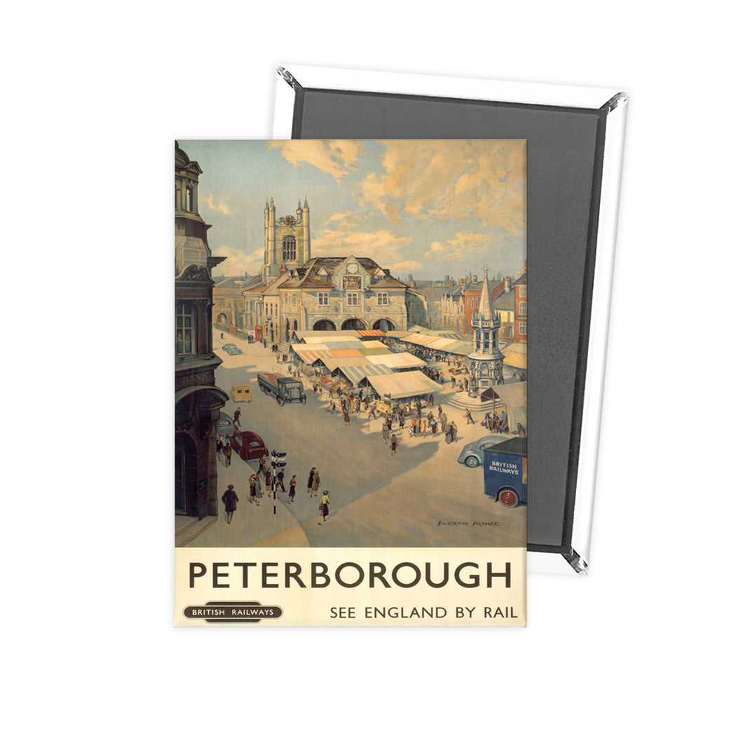 Peterborough View of Market Fridge Magnet