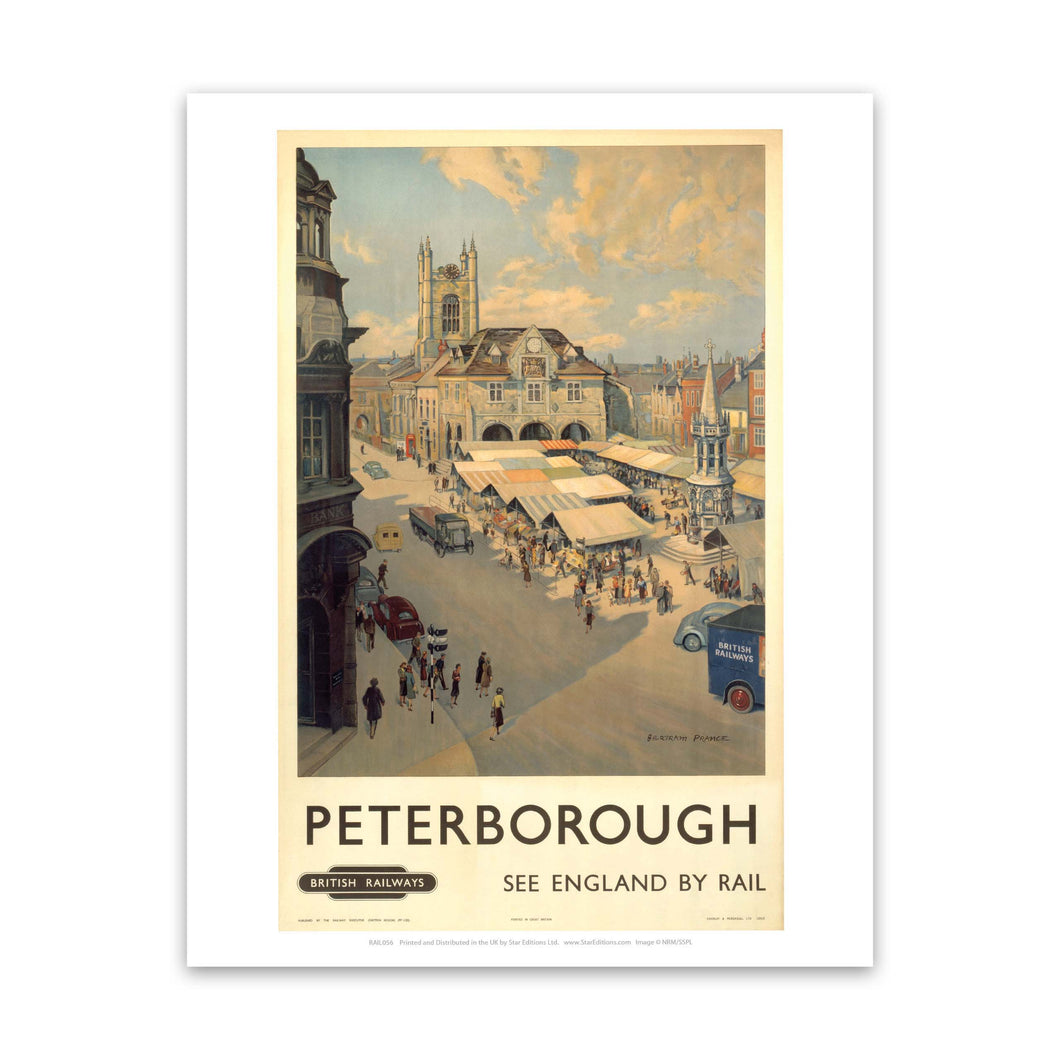 Peterborough - View of Market Art Print