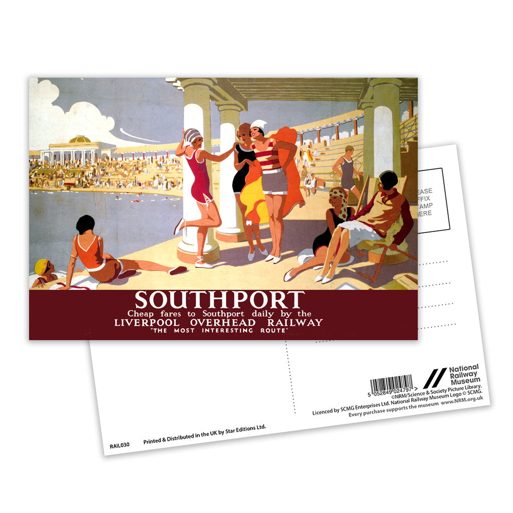 Southport - Swimming Pool Postcard Pack of 8