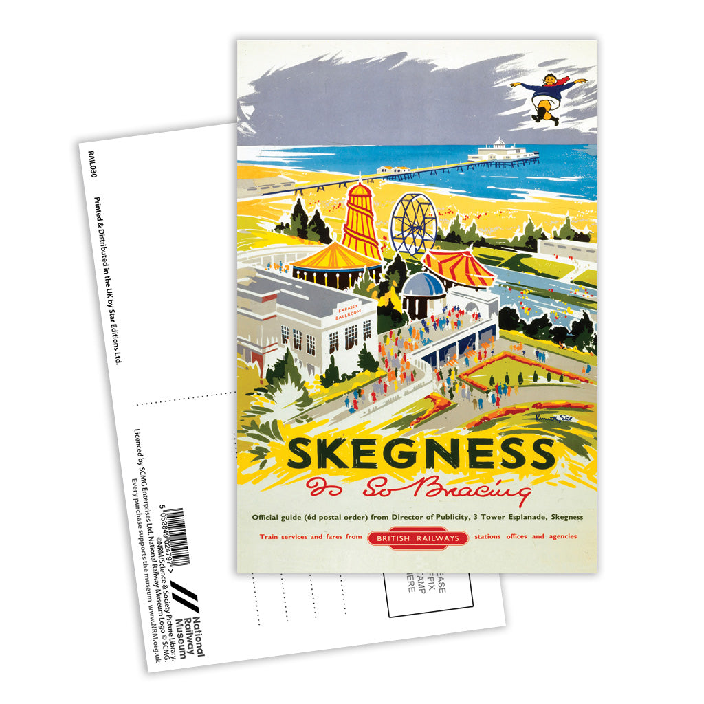 Skegness is so Bracing Postcard Pack of 8