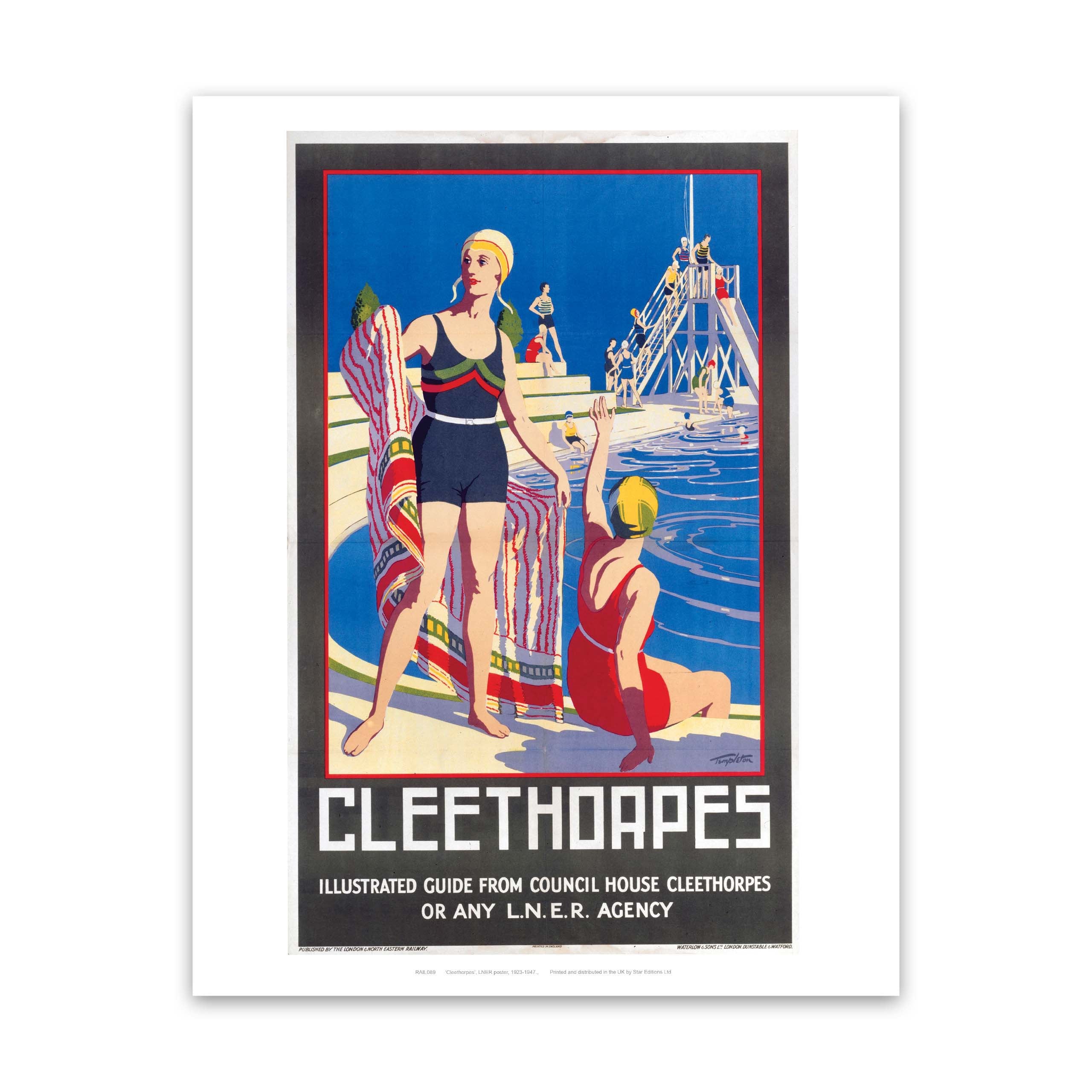 Cleethorpes - Swimming Pool Art Print – Railway Posters