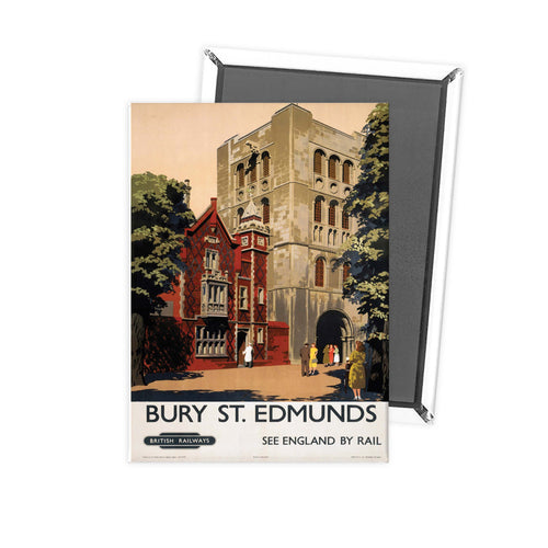 Bury Red Building Fridge Magnet