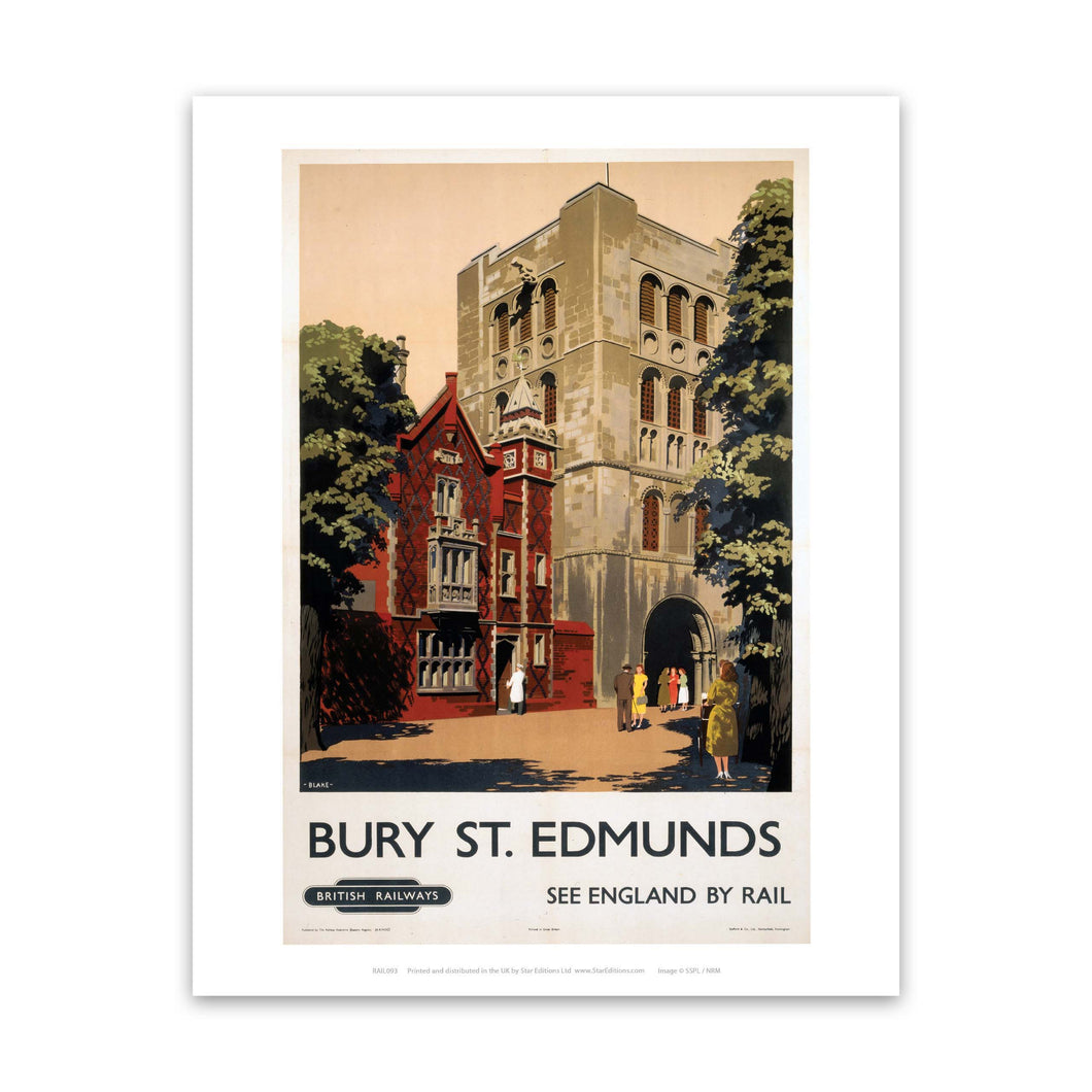 Bury St. Edmunds - Red Building Art Print