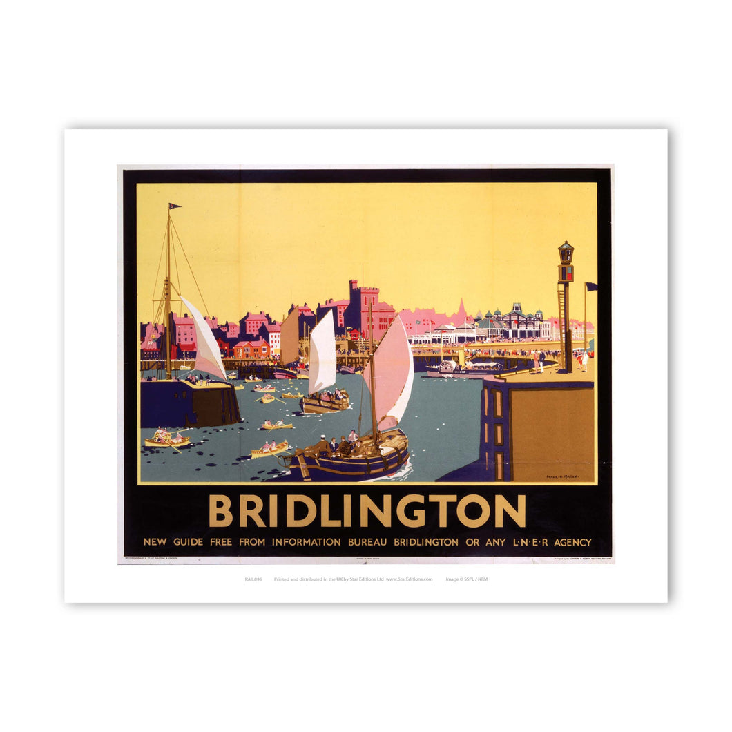 Bridlington - Yellow Sky Art Print