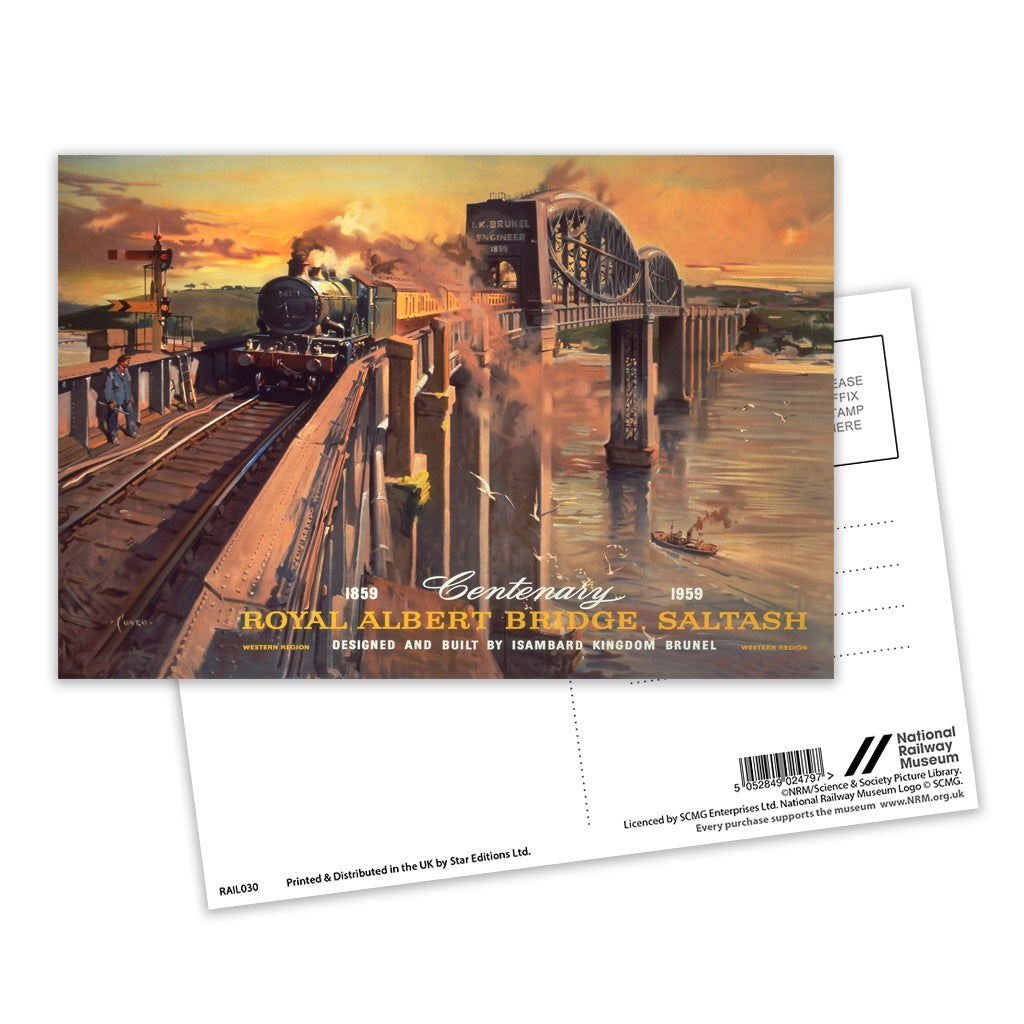 Royal Albert Bridge, Saltash Postcard Pack of 8