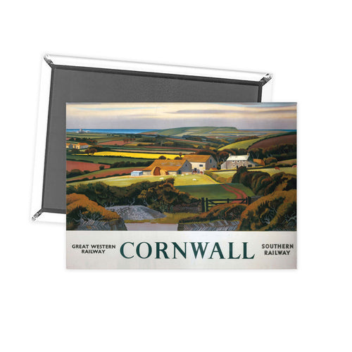 Cornwall Landscape and Cottage Fridge Magnet
