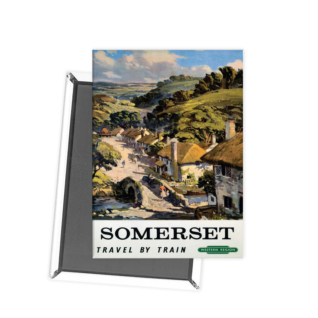 Somerset - Travel by Train western region Fridge Magnet