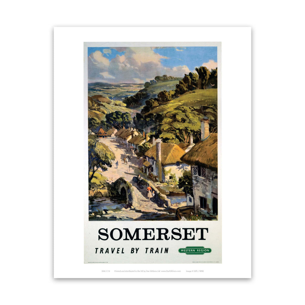Somerset - Travel by Train Art Print