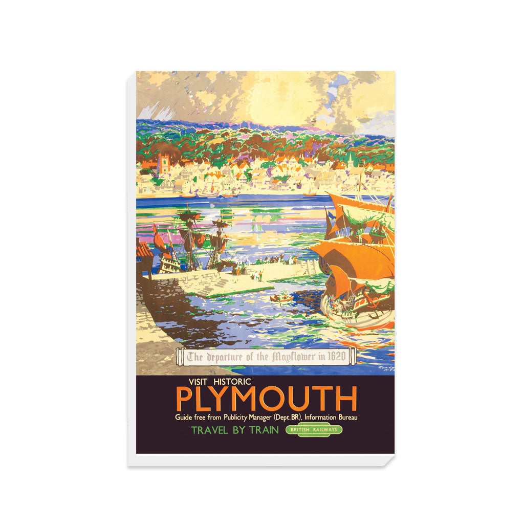 Visit Historic Plymouth - The departure of the Mayflower in 1620 - Canvas
