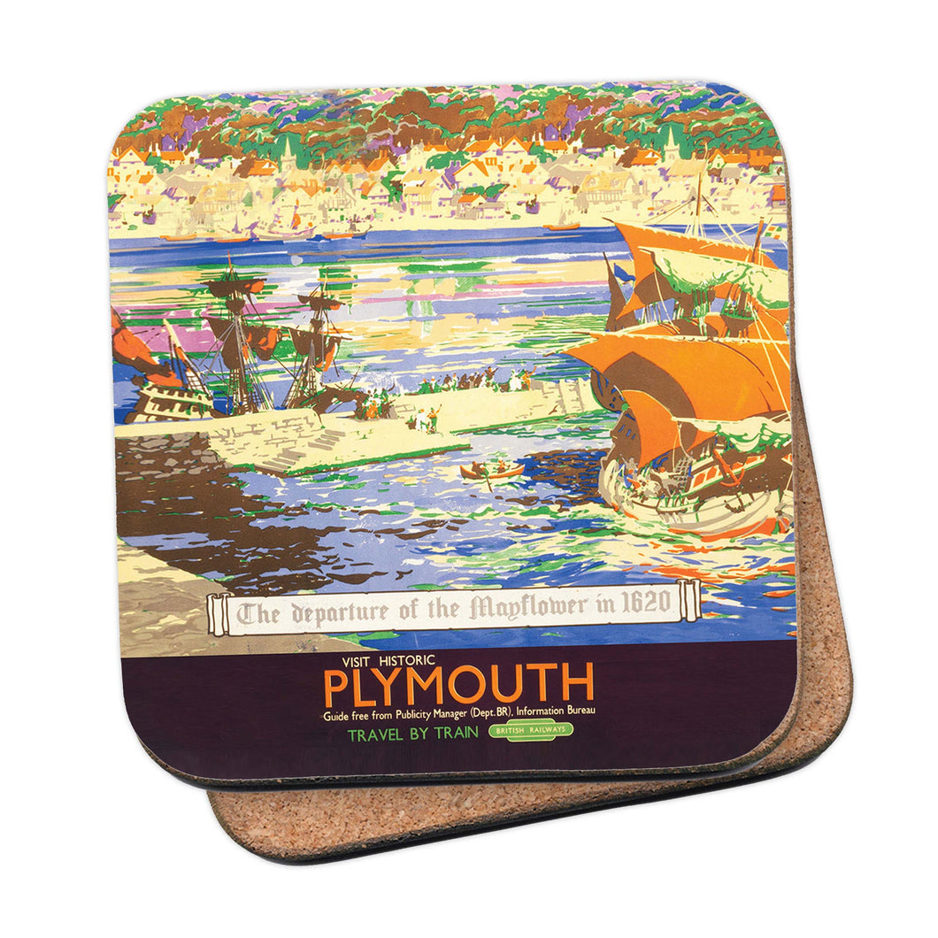 Visit Historic Plymouth - The departure of the Mayflower in 1620 Coaster
