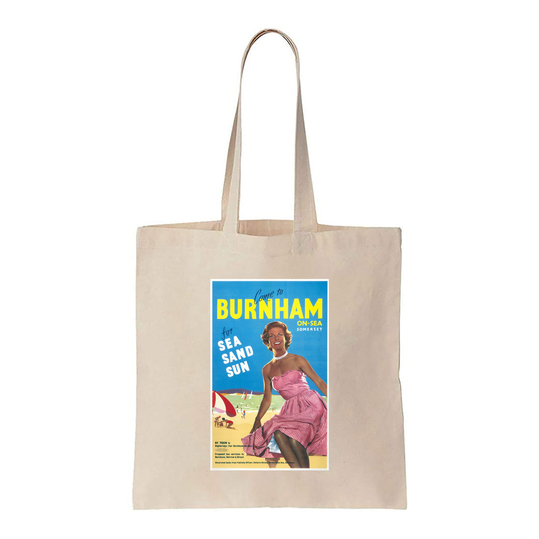 Burnham-on-sea, Somerset for Sea, Sand, Sun - Canvas Tote Bag