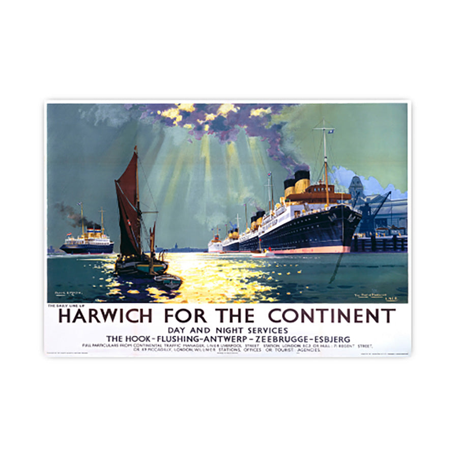 Harwich for the Continent - Day and Night Services Art Print