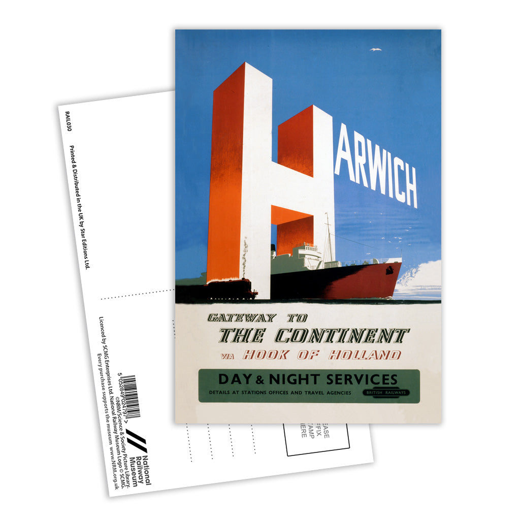 Harwich, Gateway to the Continent Postcard Pack of 8